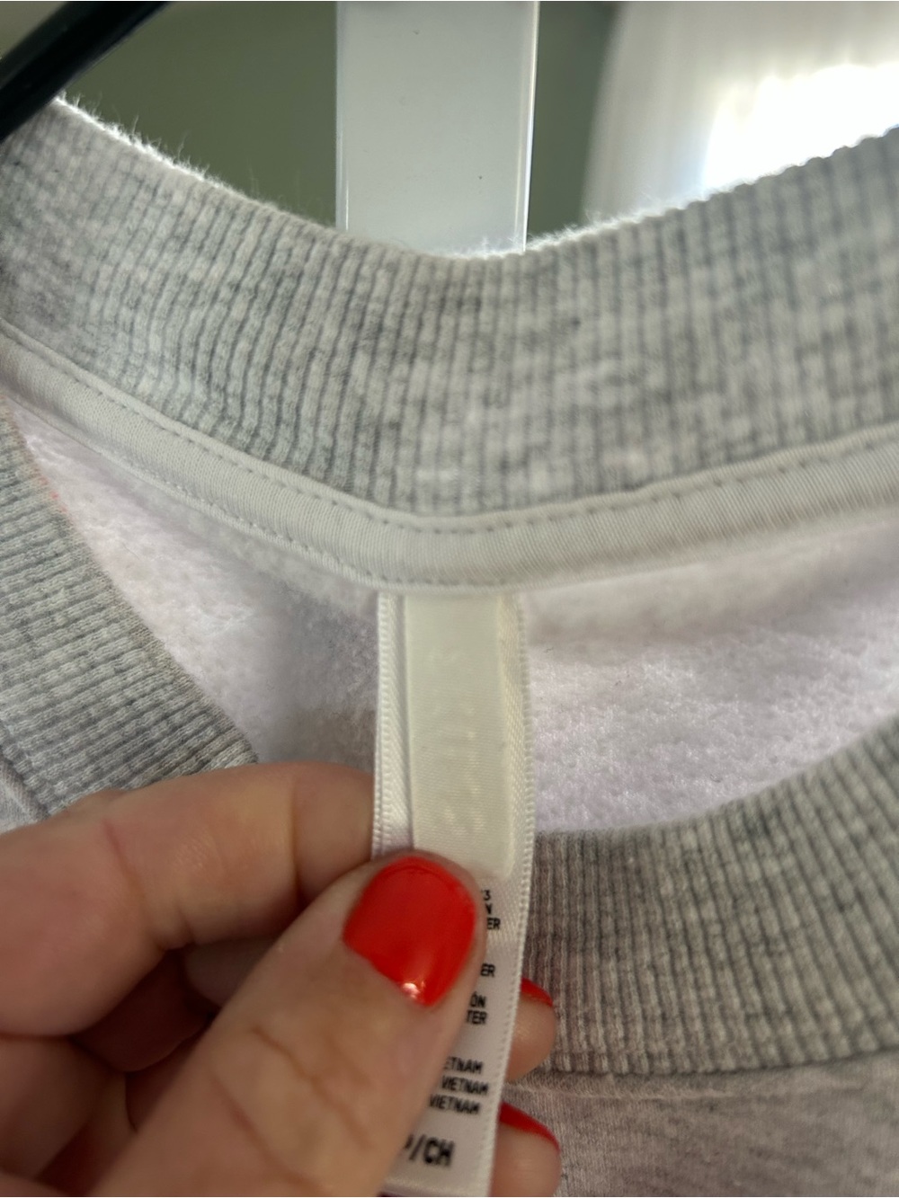 SKIMS Crewneck Sweatshirt in Heather Gray - Picture 3 of 4